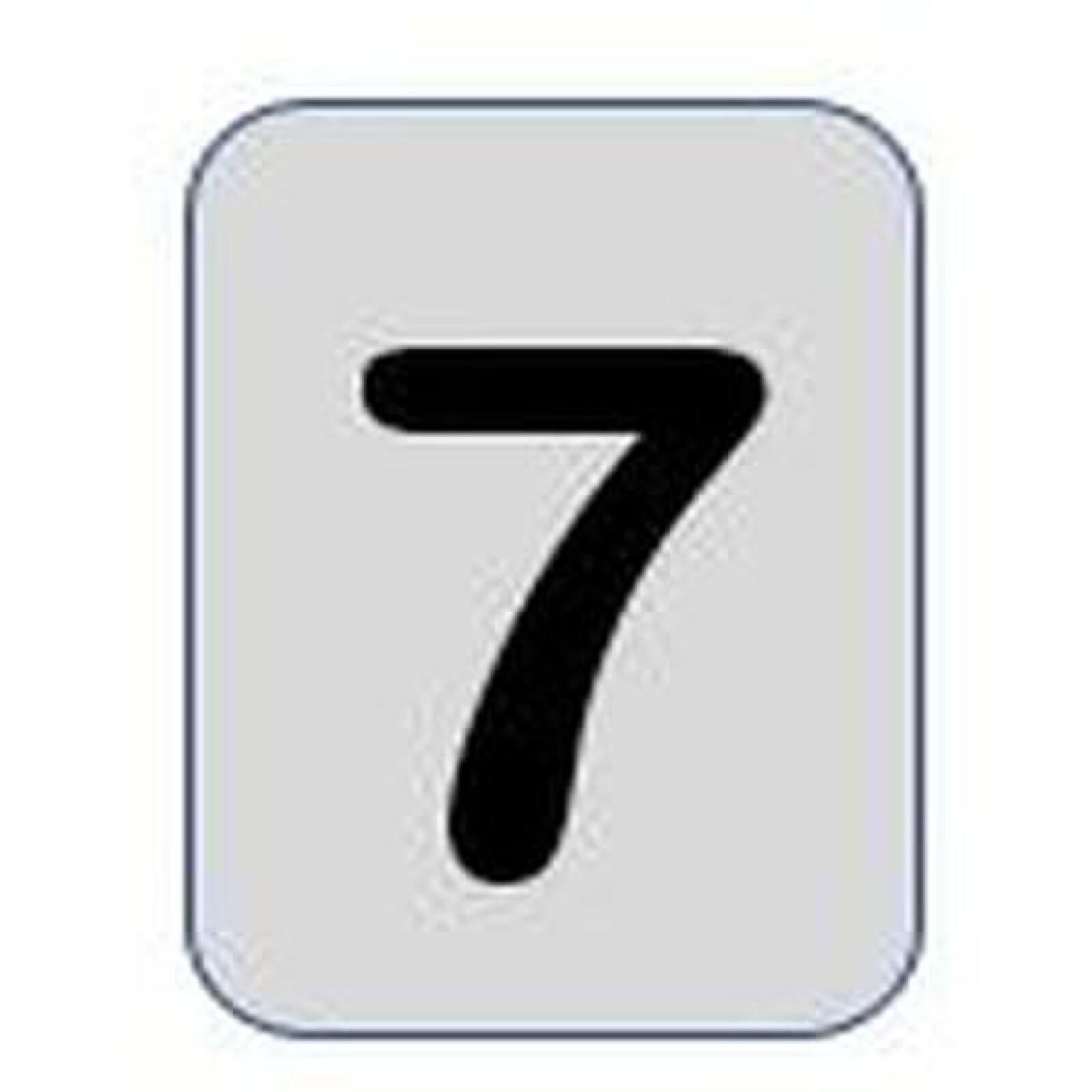 Aluminium label black/silver 40X25mm - Number 7